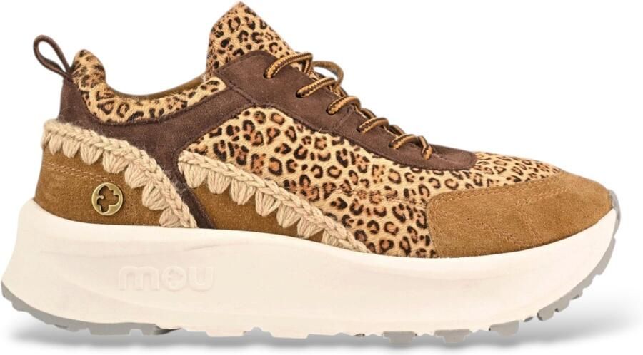 MOU Bruine Speed Eskimo sneakers van leer