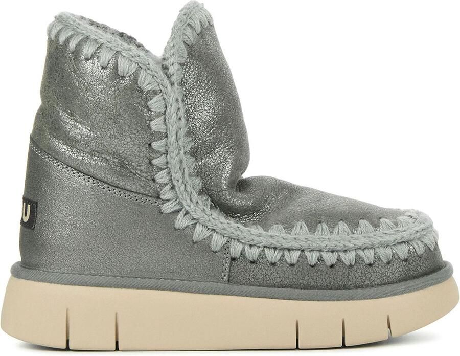 MOU Vachtlaarzen Dames Eskimo18bounc Met Maat: 37 Materiaal: Suède Kleur: Zilver - Foto 5