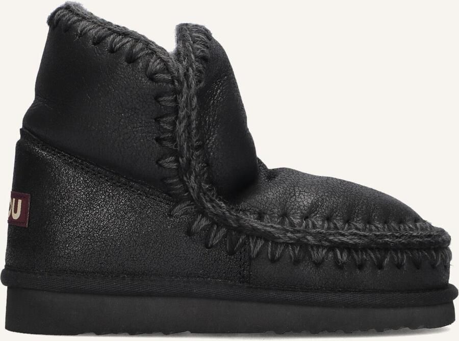 MOU Enkellaarsjes Dames Pantoffels Damesschoenen Suède Eskimo18 Zwart - Foto 3