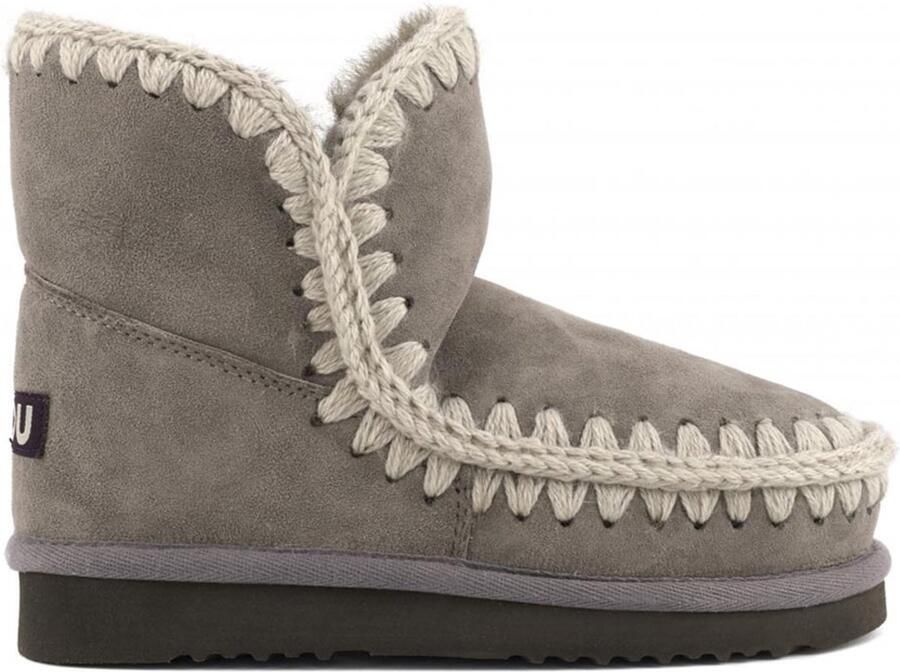 MOU Vachtlaarzen Dames Eskimo 18 Glitter Logo Suède Taupe - Foto 7