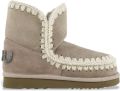 MOU Vachtlaarzen Dames Eskimo 18 Glitter Logo Suède Grijs - Grijs