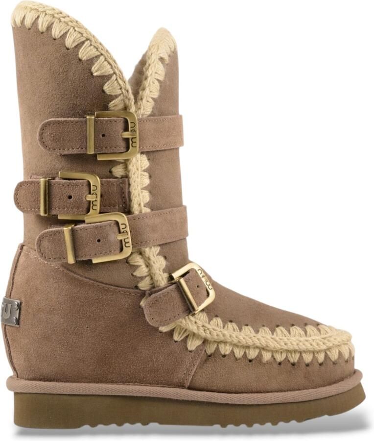 MOU Eskimo Inner Wedge leren laarzen met gespen