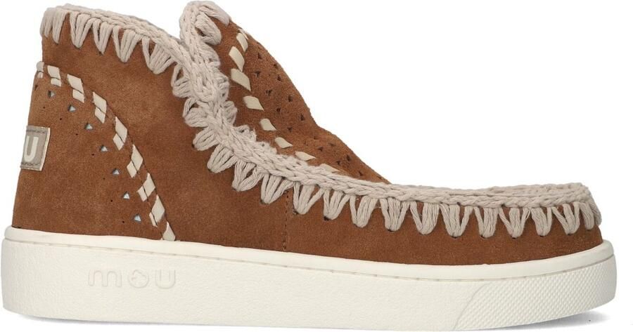 MOU Hoge Sneakers Dames Eskimo Sneaker Maat: 39 Materiaal: Suède Kleur: Cognac