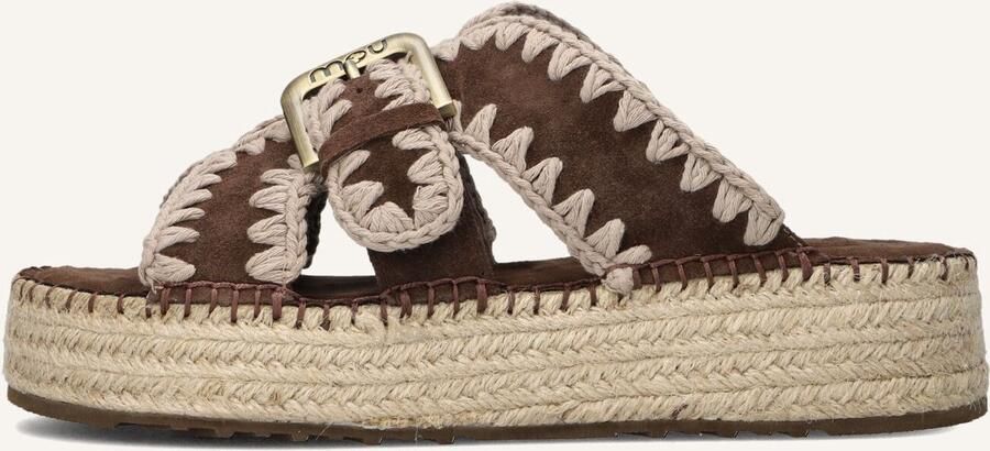 MOU Slippers Dames Jute Sandal Maat: 38 Materiaal: Suède Kleur: Bruin - Foto 6