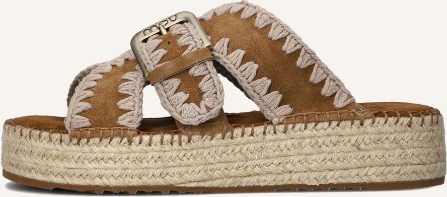 MOU Slippers Dames Jute Sandal Maat: 37 Materiaal: Suède Kleur: Bruin - Foto 6