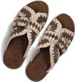 MOU Slippers Dames Jute Sandal Suède Bruin - Bruin