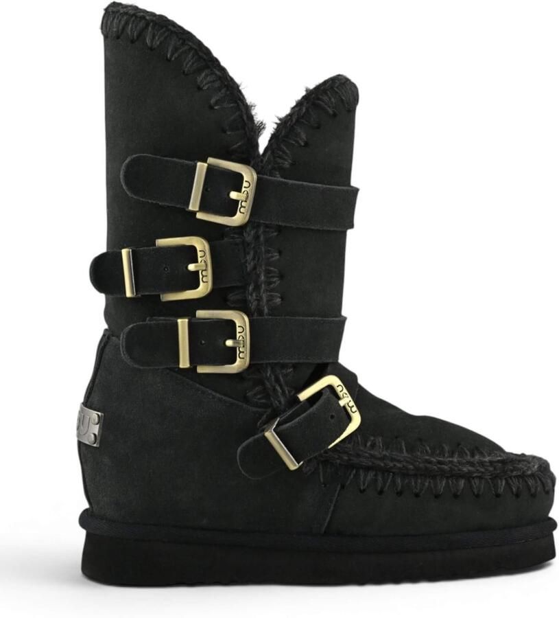 MOU Leren Eskimo Inner Wedge laarzen met gespen