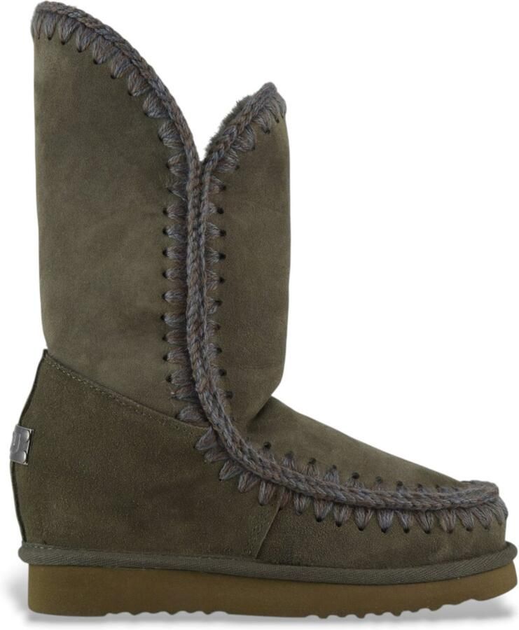 MOU Leren laarzen Eskimo binnen sleehak hoog