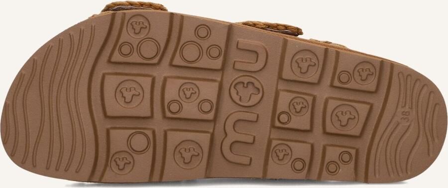 MOU Slippers Dames Low Bio Sandal 2buckles Monoch Maat: 39 Materiaal: Suède Kleur: Cognac - Foto 2