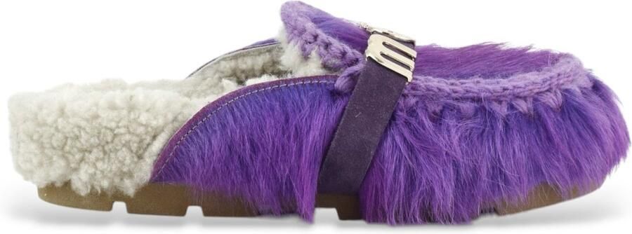 Mou Paarse Dameschoenen Platte Klompen Purple Dames