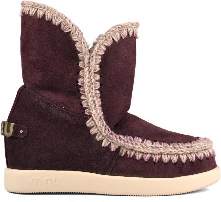 MOU Suède enkellaarzen New Inner Wedge granaatrood