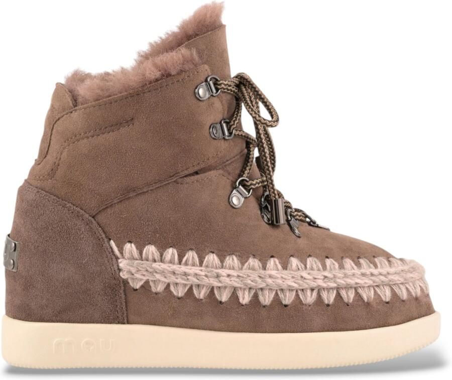 MOU Taupe leren New Inner Wedge laarsjes