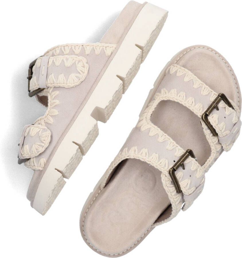 MOU Slippers Dames New Bio Maat: 41 Materiaal: Suède Kleur: Beige - Foto 4