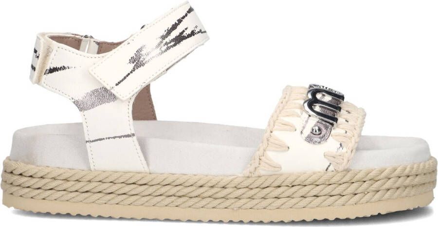 MOU Rope Sandal Black With Strap Sandalen Dames Wit