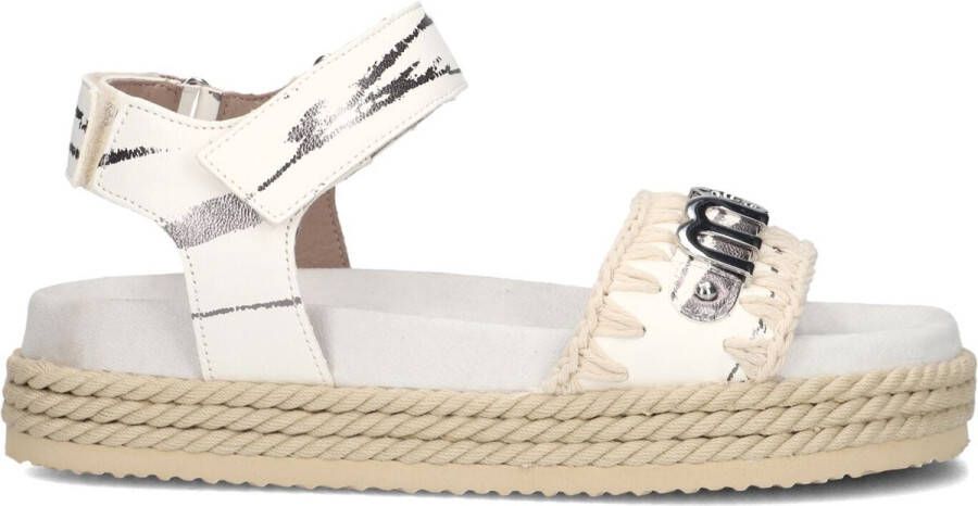 MOU Rope Sandal Black With Strap Sandalen Dames Wit