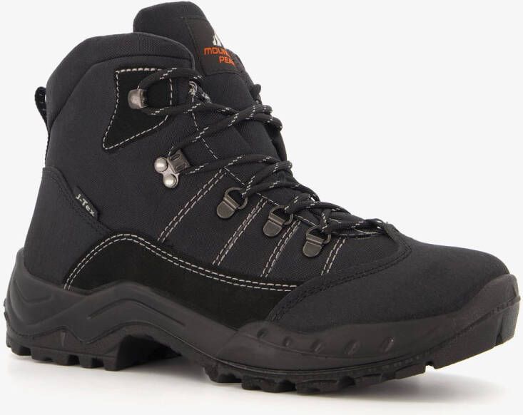Mountain Peak leren dames wandelschoenen Zwart Uitneembare zool