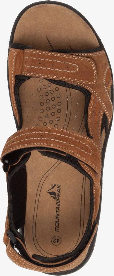 Mountain Peak leren heren sandalen bruin Echt leer