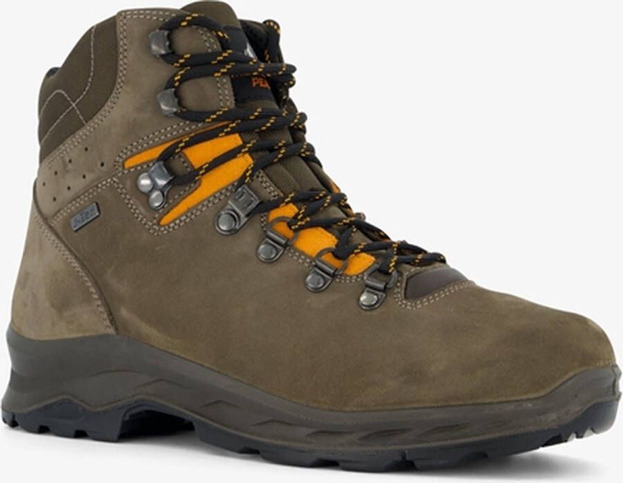 Mountain Peak leren heren wandelschoenen cat. B Zwart Echt leer Uitneembare zool