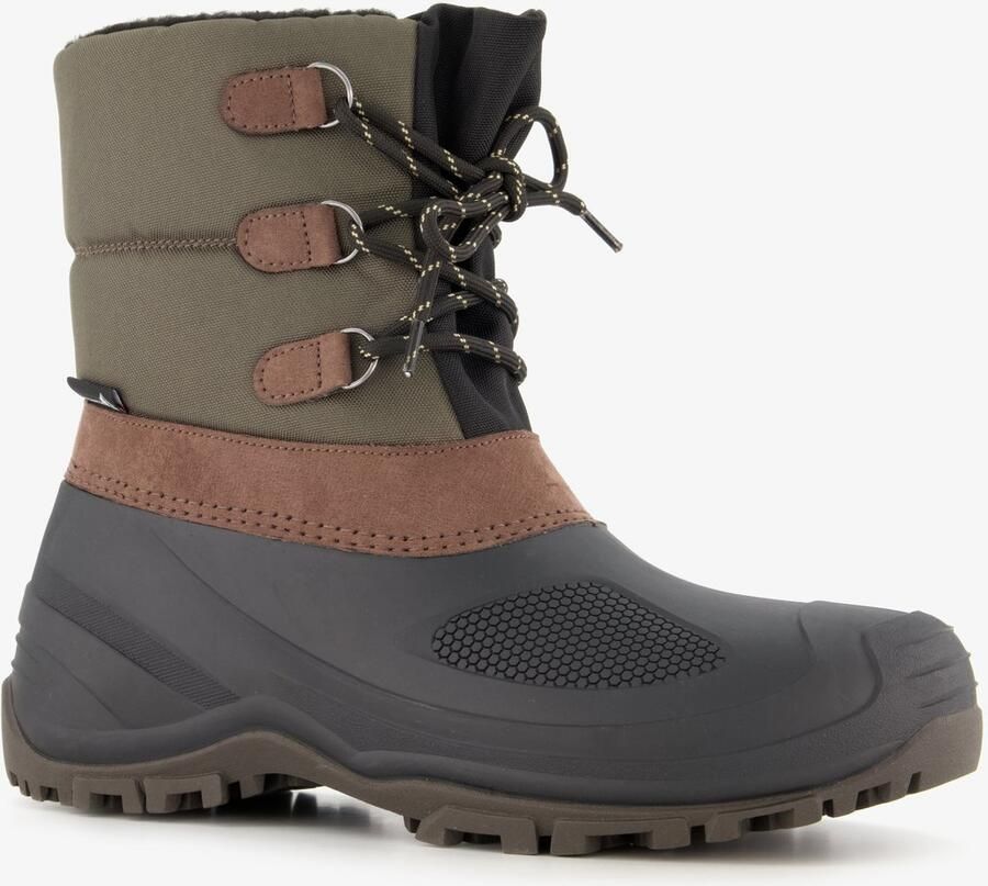 Mountain Peak gevoerde heren snowboots bruin zwart Moonboots