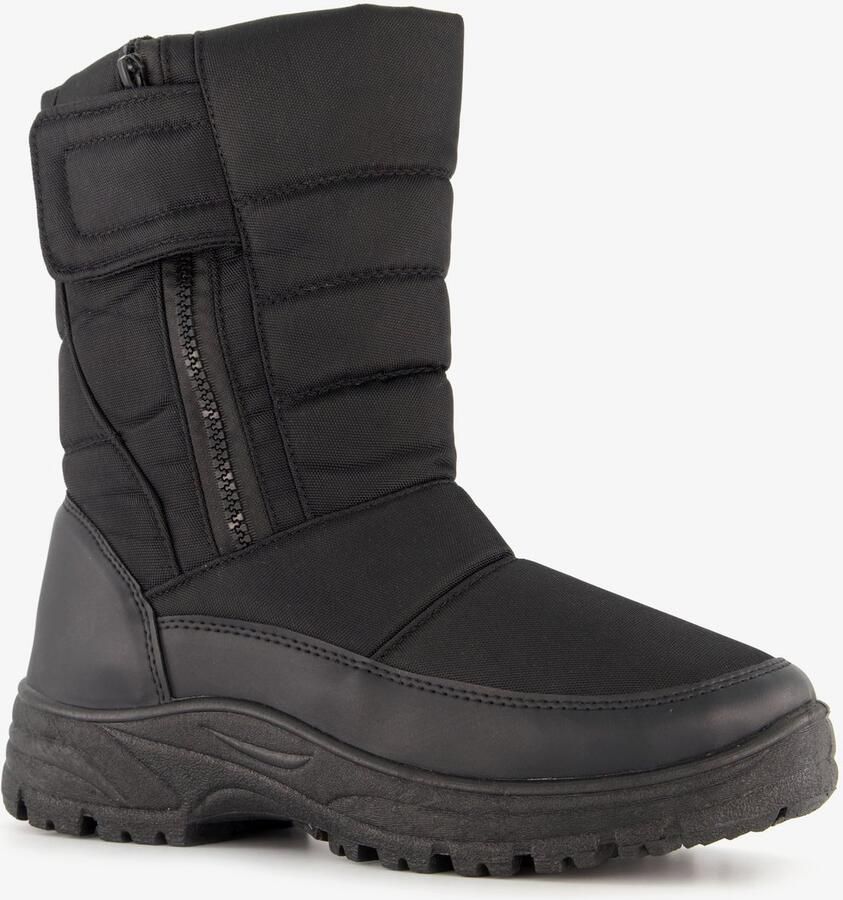 Mountain Peak gevoerde heren snowboots zwart Uitneembare zool Moonboots