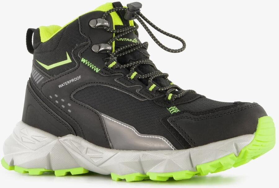 Mountain Peak hoge jongens wandelschoenen cat. A B zwart groen Uitneembare zool