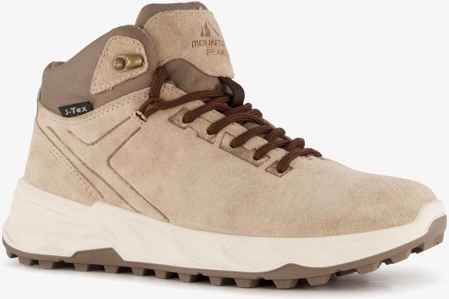 Mountain Peak hoge leren dames wandelschoenen cat. B Beige Echt leer Uitneembare zool