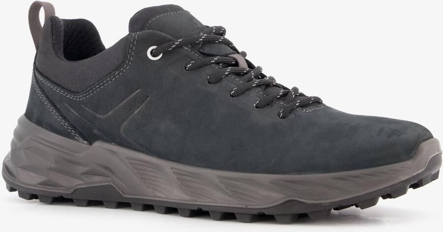 Mountain Peak leren heren wandelschoenen cat. A zwart Uitneembare zool