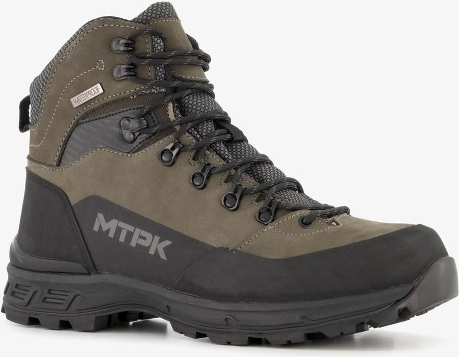 Mountain Peak leren heren wandelschoenen cat. B Grijs Uitneembare zool
