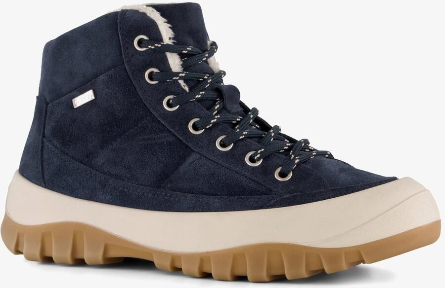 Mountain Peak suède dames veterboots blauw Uitneembare zool