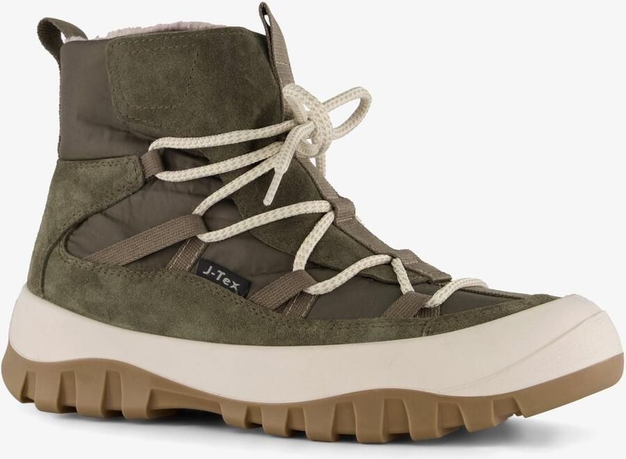 Mountain Peak suède dames veterboots groen Uitneembare zool