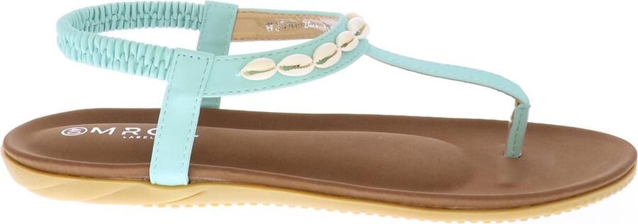 Mrchlabel Mrch Label Nikki Slippers Dames Mintgroen Schelpjes