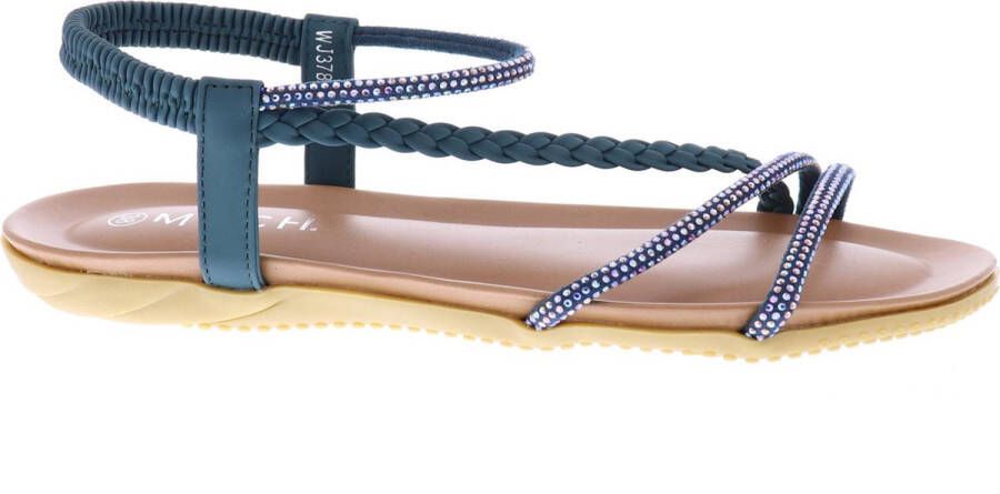Mrchlabel Mrch Label Faye Dames Sandalen Slippers donkergroen