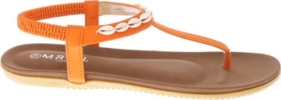 Mrchlabel Mrch Label Nikki Slippers Dames Oranje Schelpjes EK Voetbal