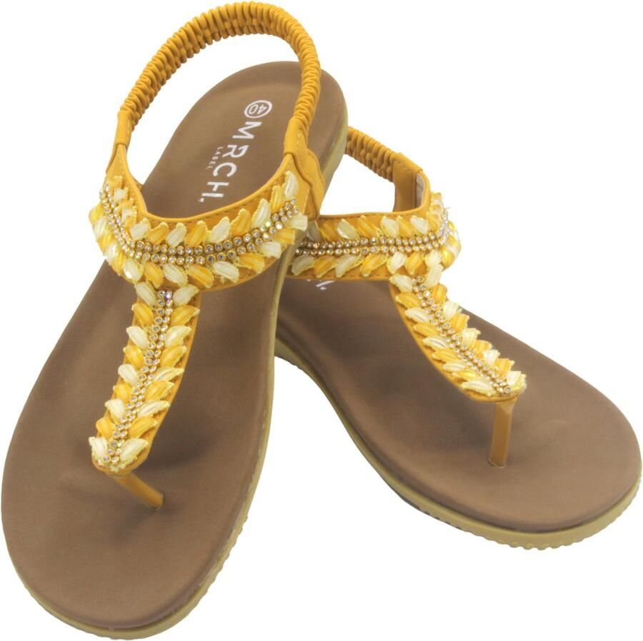 Mrchlabel Mrch Label Eke Dames Sandalen Slippers Groen Schelpjes - Foto 2