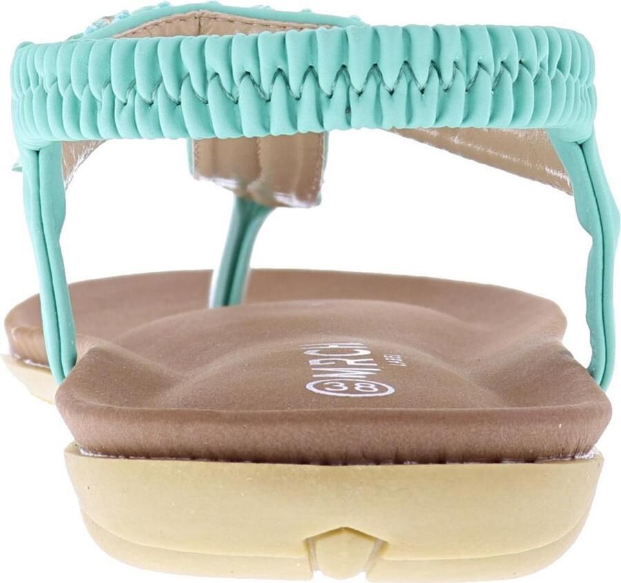Mrchlabel Mrch Label Eke Dames Sandalen Slippers Groen Schelpjes - Foto 4