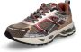 MRP dames sneakers Snatch suède leder en mesh bruin brons en bordo - Thumbnail 2