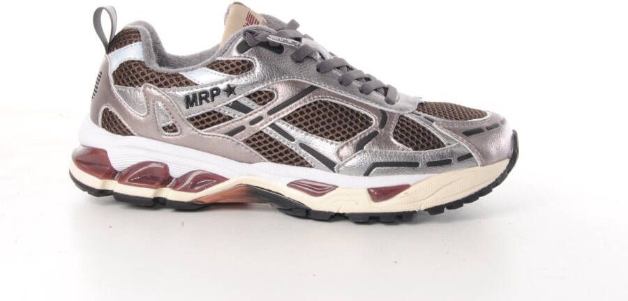 MRP dames sneakers Snatch leder en mesh brons en zilver