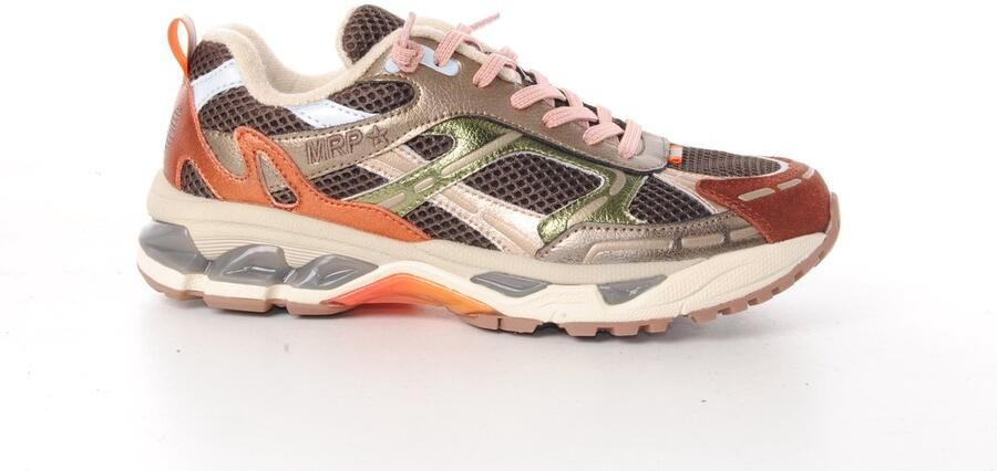 MRP dames sneakers Snatch suède leder en mesh bruin brons en groen - Foto 2