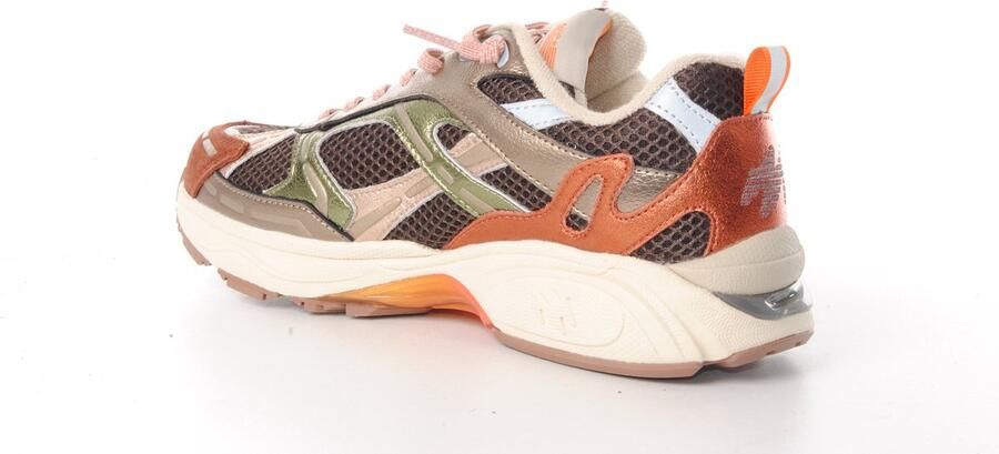 MRP dames sneakers Snatch suède leder en mesh bruin brons en groen - Foto 2