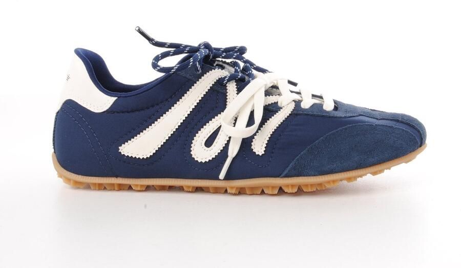 MRP dames sneaker Speedy suède en nylon blauw