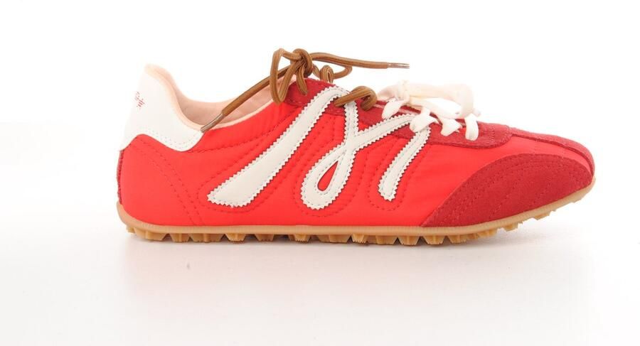 MRP dames sneaker Speedy suède en nylon rood