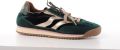 MRP dames sneaker Utah suède en velours groen en beige - Groen