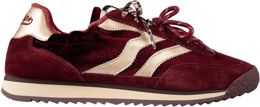 MRP dames sneaker Utah suède en velous rood en beige - Foto 2