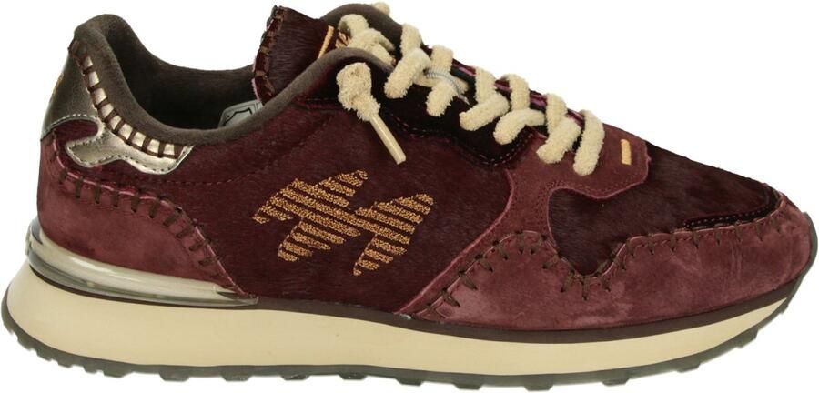 MRP Lage Sneakers Dames Indian Leer Bordeaux