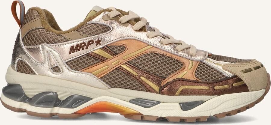 MRP dames sneaker Melrose D suède en mesh beige kaki bruin - Foto 3