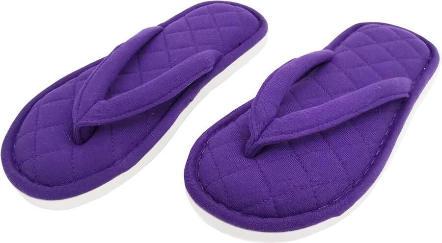 Mrs. Jones Sloffen Dames Gezellige Katoenen Spa Thong Huis Pantoffel Vochtafvoerende Open Teen Aantrekken Dikke Traagschuim Binnen Schoenen