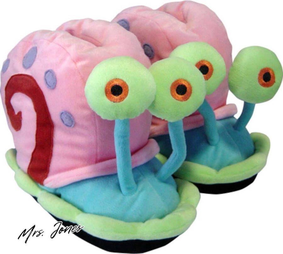 Mrs. Jones SpongeBob Gary Pantoffels 3D pluche Meerkleurig 32-34 EU met sponskop