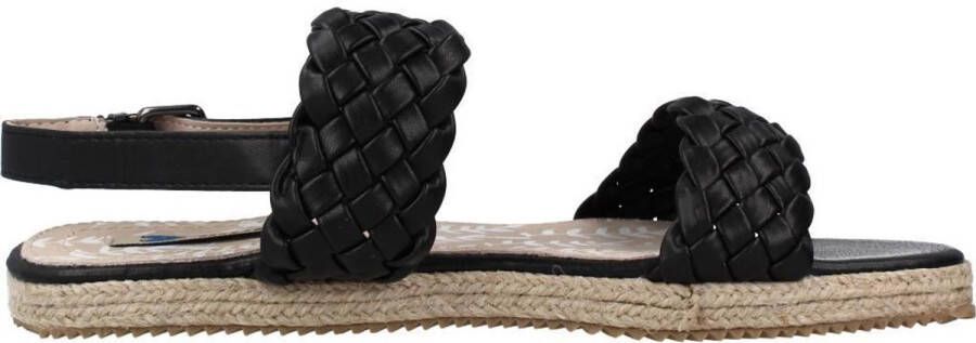 Mtng Stijlvolle platte sandalen voor vrouwen Black Dames