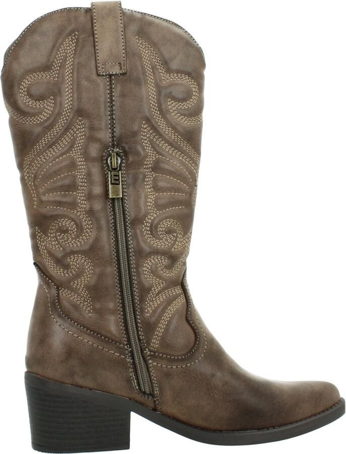 Mtng Western Style Cowboy Boots Brown Dames
