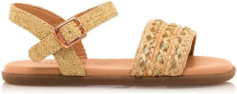 MTNG Platte sandalen 49349 RAFFIA BRAID Champán
